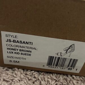 Jessica Simpson Honey Brown Lux Kid Suede Sandals